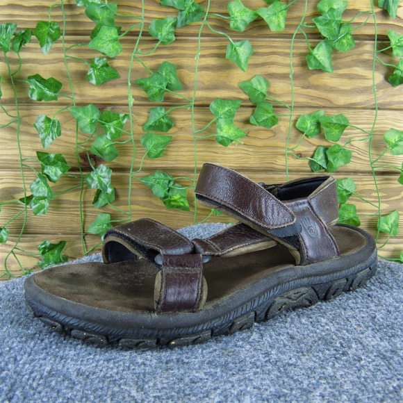 Teva Men Shoc Pad Sport Sandal Brown Leather Size 10 Medium  Used 2025‎ - Picture 1 of 6